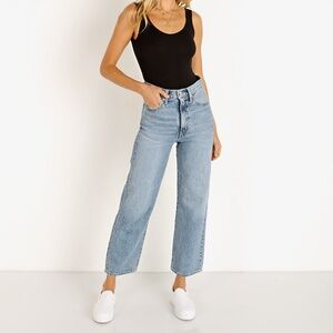 NWT Levi's Wellthread Ribcage Straight Moon Stone Indigo Hemp